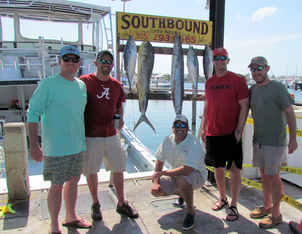 Dolphin, Wahoo and some bonitos caught in Key West fishing on charter boat Southbound