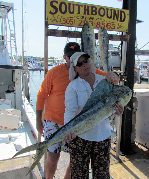 Nice Dolphin caugth in Key West fishing on charter boat Southbound