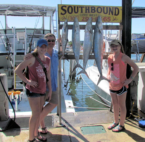 King mackerel caught fishing Key West on Charter boat Southbound