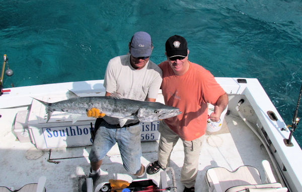 Big Barracuda caught and released in Key West fishing on charter boat Southbound