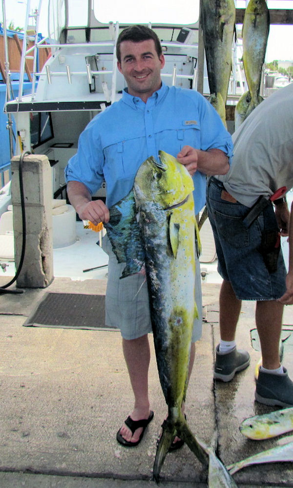 Big dolphin caught in Key West fishing on charter boat Southbound