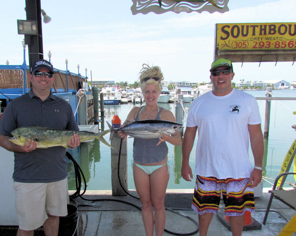 Dolphin and Tuna caught in Key West fishing on charter boat Southbound