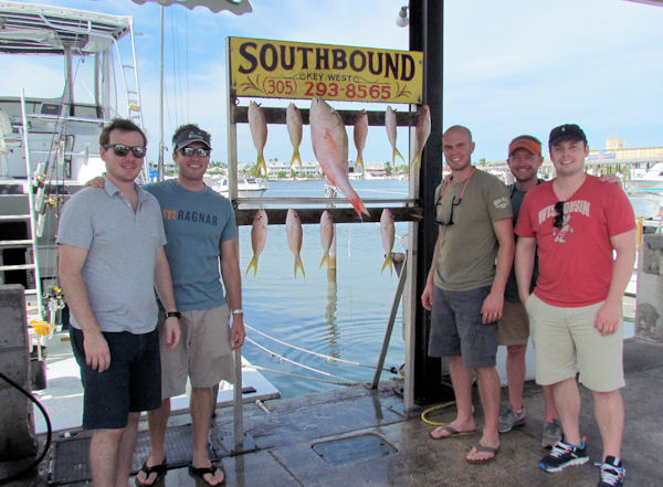 Snapper caught in Key West fishing on charter boat Southbound