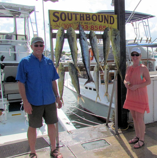Dolphin and Wahoo caught in Key West fishing on charter boat Southbound