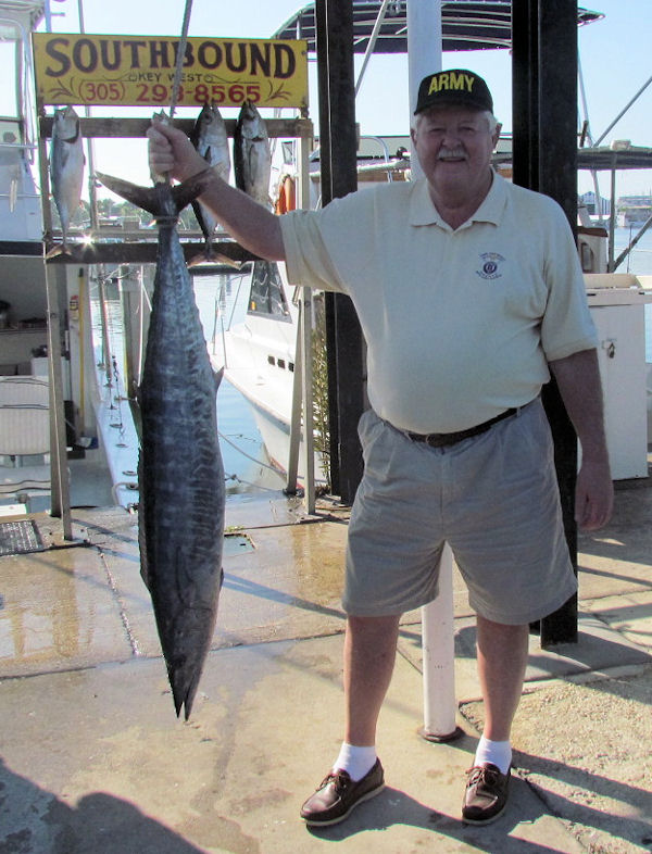 30 lb Wahoo caught in Key West fishing on charter boat Southbound