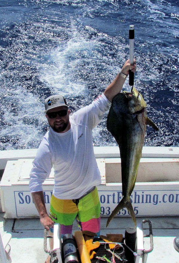 Big dolphin caught in Key West fishing on charter boat Southbound