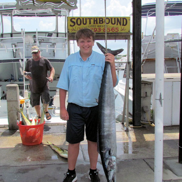 40 lb Wahoo caught in Key West fishing on charter boat Southbound