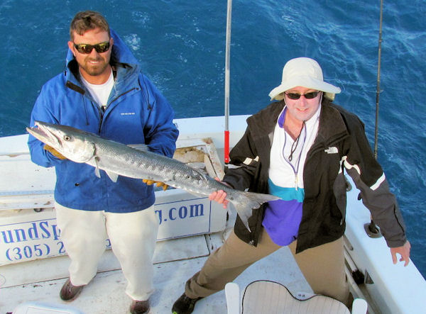 Barracuda caught and released in Key West fishing on charter boat Southbound