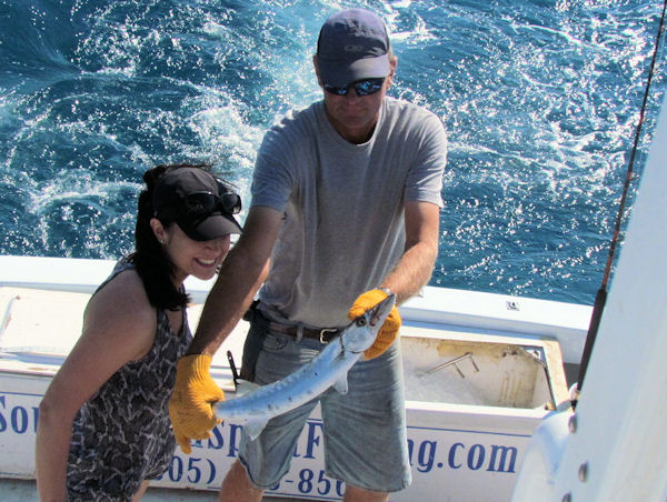 Barracuda caught and released in Key West fishing on charter boat Southbound