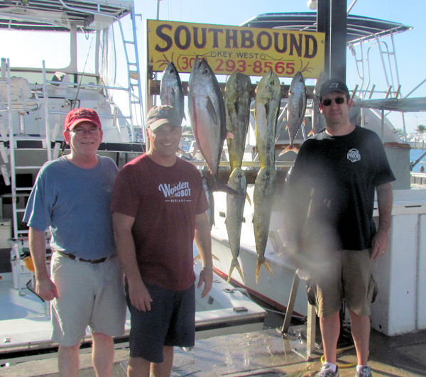 Dolphin and Black Fin Tuna caught in Key West Fishing on charter boat Southbound