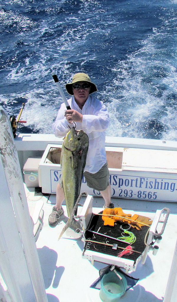 Big dolphin caught fishing Key West on Charter boat Southbound