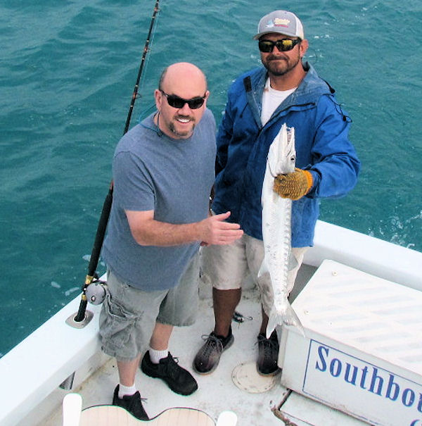 Barracuda caught and released in Key West fishing on charter boat Southbound
