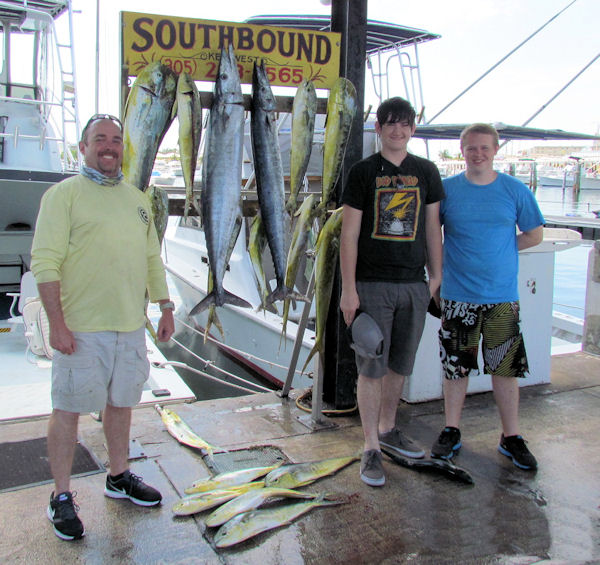 Dolphin andWahoo caught in Key West on charter boat Southbound