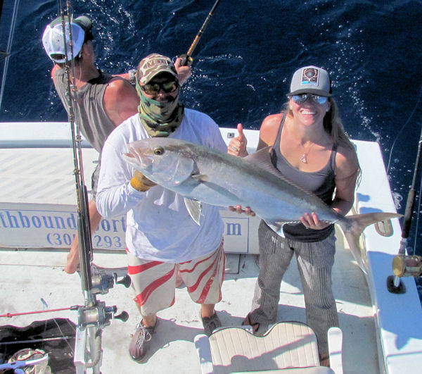 Amberjack Caught and released in Key West fishing on charter boat Southboun