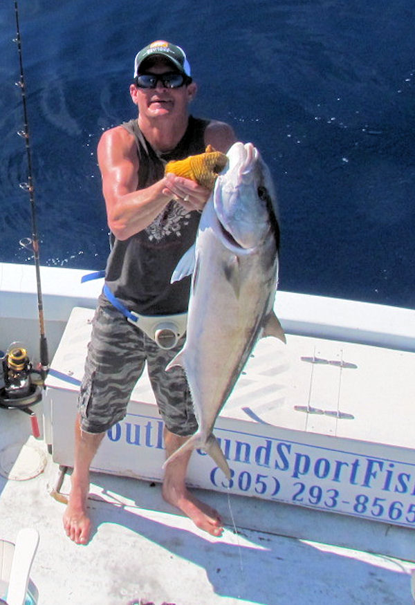 Amberjack Caught and released in Key West fishing on charter boat Southboun