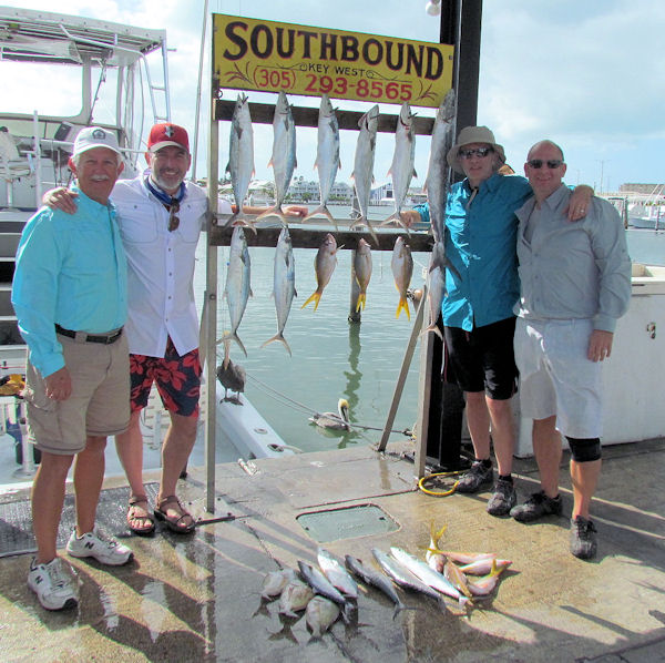 Mackerel and Snapper caught in Key West fishing on charter boat Southbound