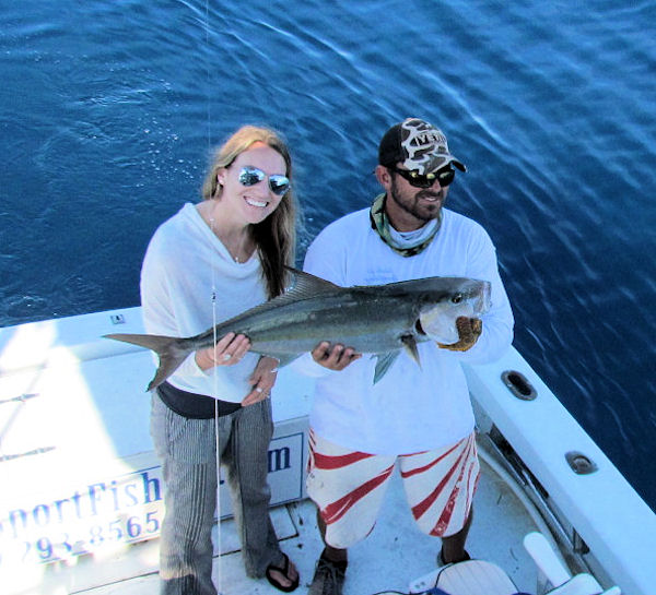 Amberjack Caught and released in Key West fishing on charter boat Southboun