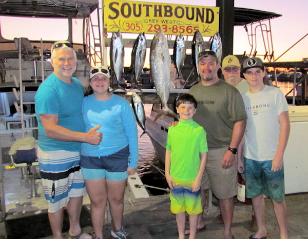 Black Fin Tuna and an Amberjack caught in Key West fishing on charter boat Southbound