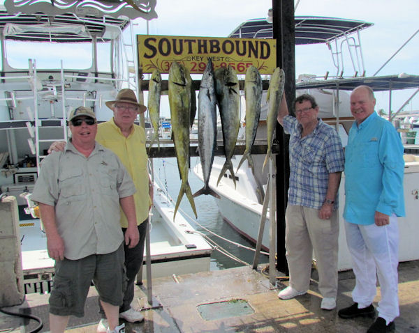 Dolphin and Wahoo caught in Key West Fishing on charter boat Southbound