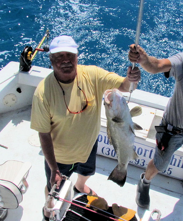 15 lb. Black Grouper caught in Key West Fishing on charter boat Southbound