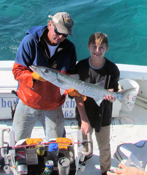 Barracuda caught and released in Key West fishing on charter boat Southbound