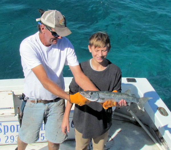 Barracuda caught and released in Key West fishing on charter boat Southbound