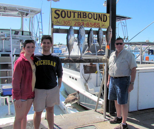 Black Fin Tuna and Bonito caught in Key West fishing on charter boat Southbound