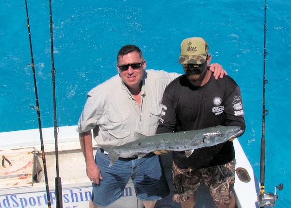 Barracuda caught and released in Key West fishing on charter boat Southbound