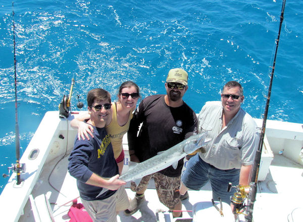 Barracuda caught and released in Key West fishing on charter boat Southbound
