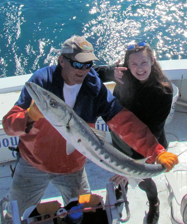 big Barracuda caught and released in Key West fishing on charter boat Southbound