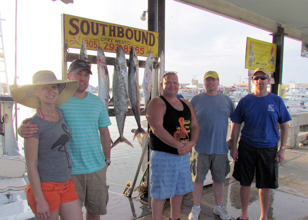 Kingfish caught fishing Key West on Charter boat Southbound