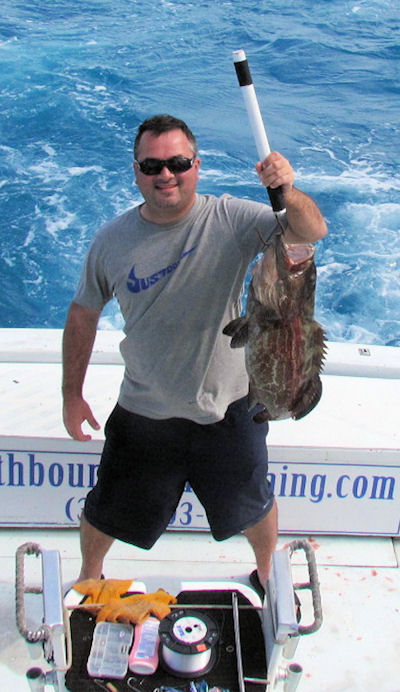 Black Grouper caught in Key West fishing on charter boat Southbound