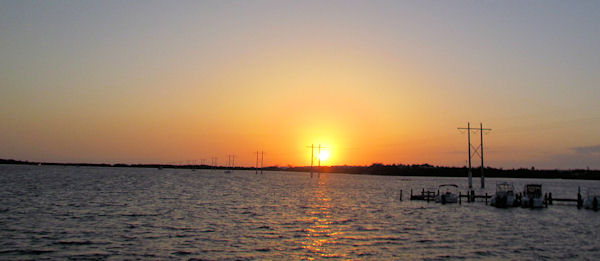 Early Morning Sunrise as we head out from Key West for a day of Fishing on The Southbound