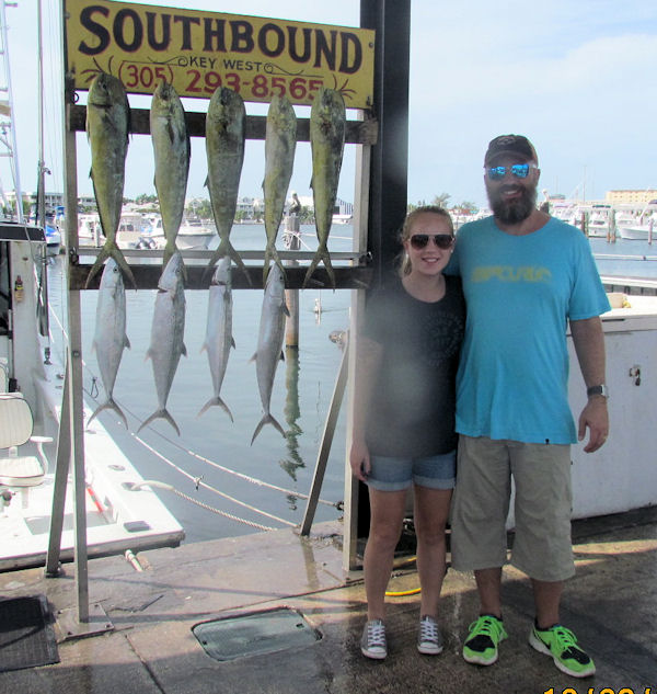 Mackerel and Dolphin caught in Key West Fishing on charter boat Southbound