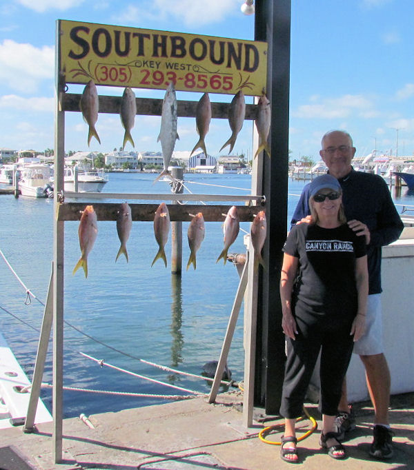 Yellow tail snapper and a mackerel caught in Key West fishing on charte boat Southbound