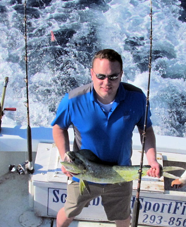 Small dolphin caught in Key West fishing on charter boat Southbound