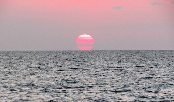 Fantastic sunrise to start the Day fishing in Key West on chgarter boat Southbound