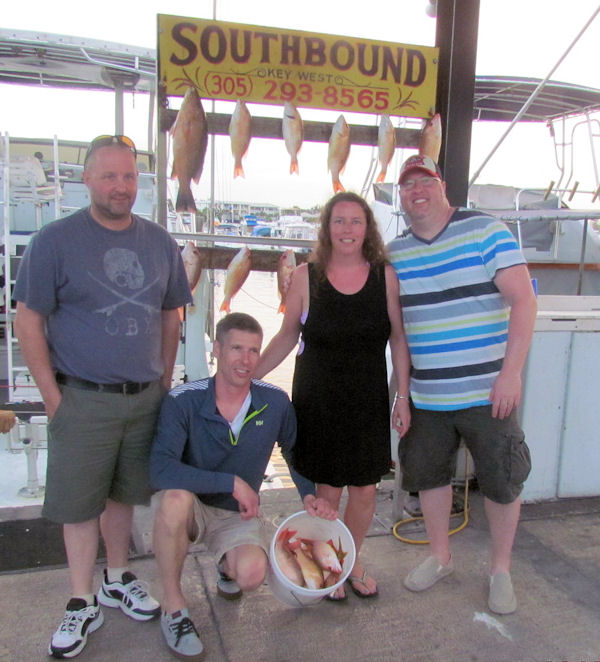 Delicious Lane and Gray snapper caught in Key West fishing on charter boat Southbound