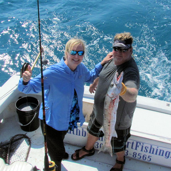 Barracuda Caught and Released in Key West fishing on charter boat Southbound