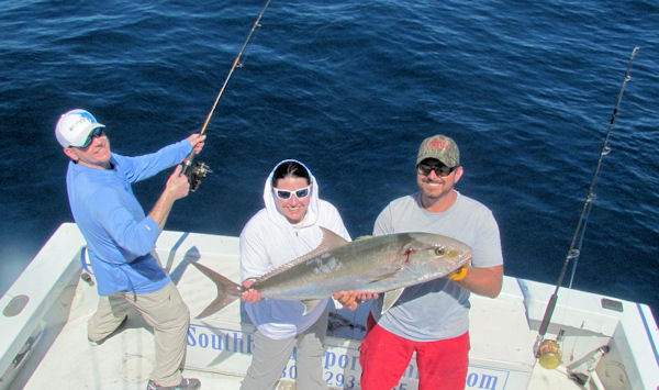 Amberjack caught in Key West fishing on charter Boat Southbound