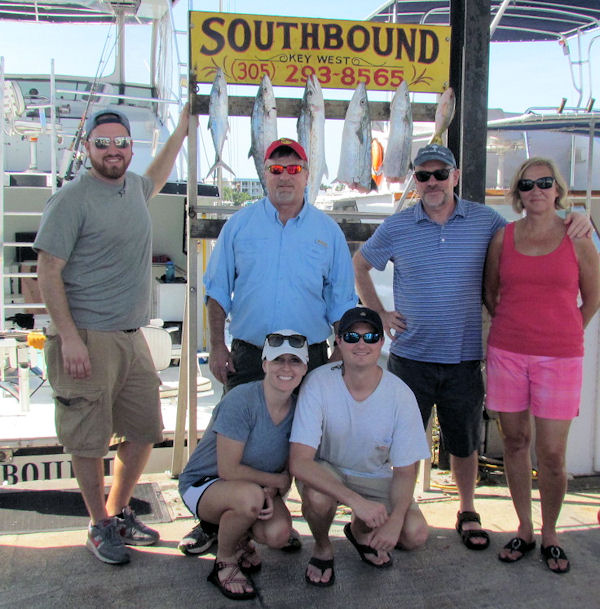 Mackerels and Yellow Tail Snapper caught in Key West fishing on Charter boat Southbound
