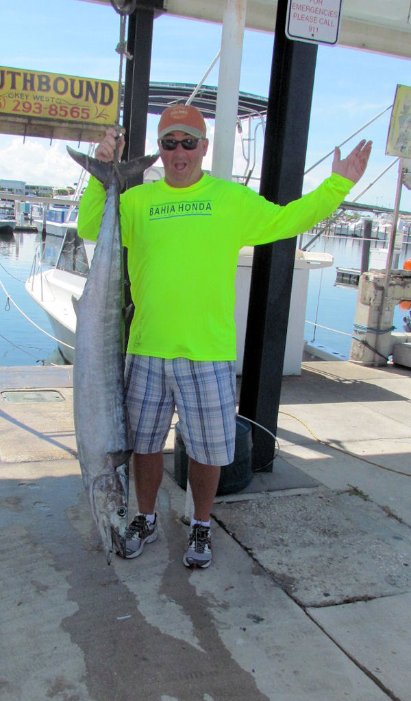 50 lb. Wahoo caught in Key West fishing on charter boat Soutbound