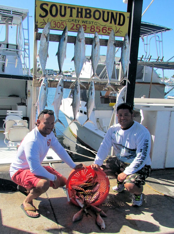Cero Mackerel and Yellow tail snapper caught in Key West fishing on charter boat Southbound