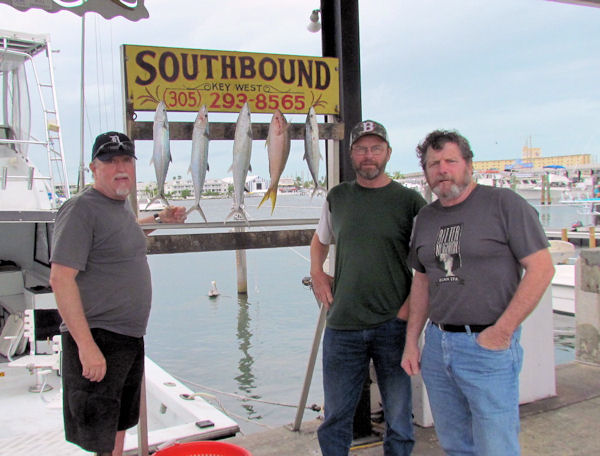 Mackrels and a snapper Caught in Key West fishing on charter boat Southbound