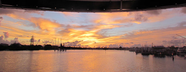 Beautiful Sunrise seen from Charter Boat Southbound