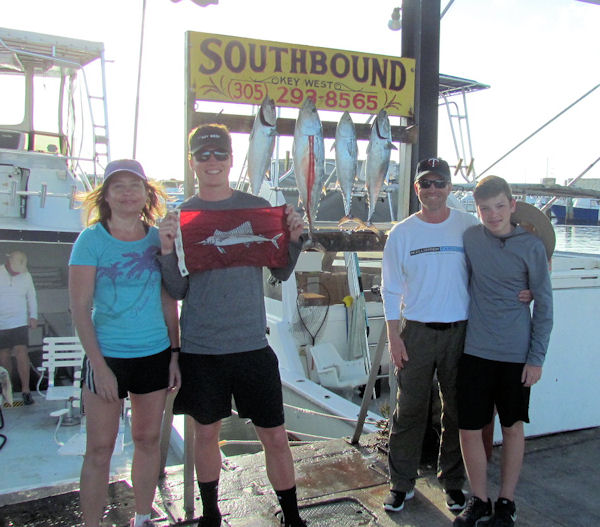 Bonitos caught in Key West fishing on charter boat Southbound