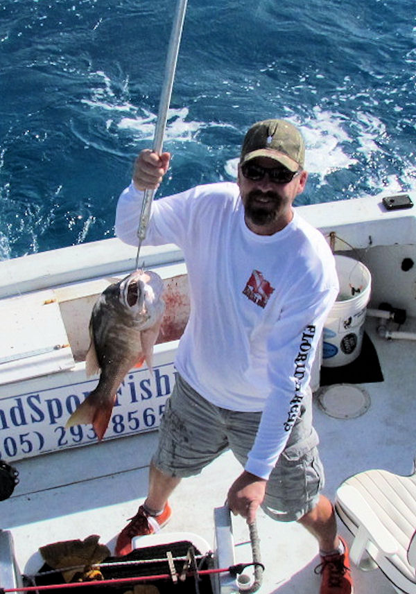 Mutton Snapper in Key West fishing on charter boat Southbound