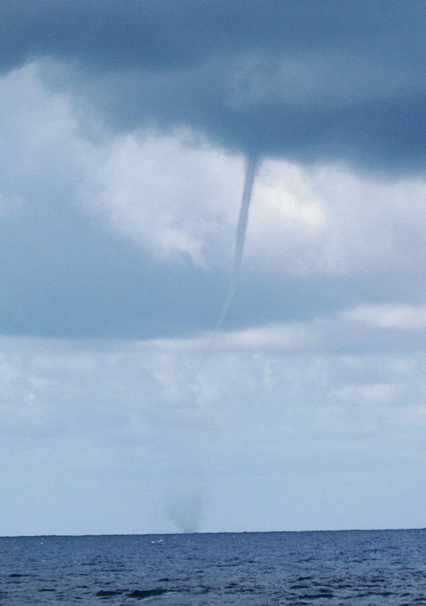 Water spout seen in Key West fishing on charter boat Southbound