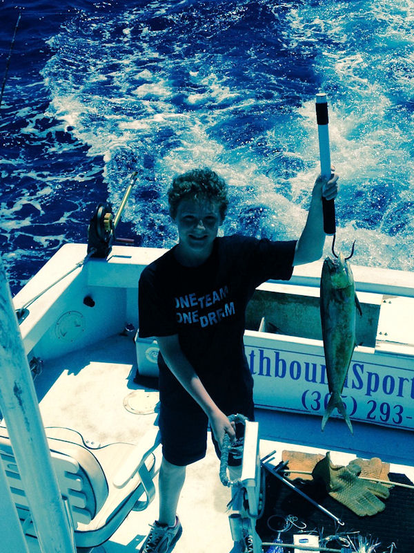 Small dolphin caught on charterboat Southbound while fishing Key West