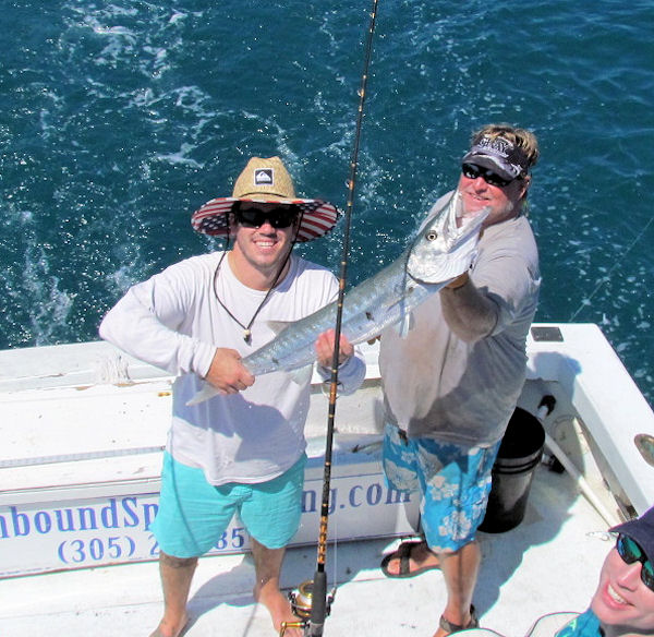 Barracuda Caught and Released in Key West fishing on charter boat Southbound